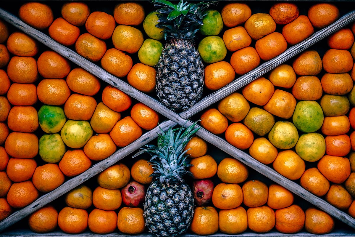 Orange and Pinapple Fruit