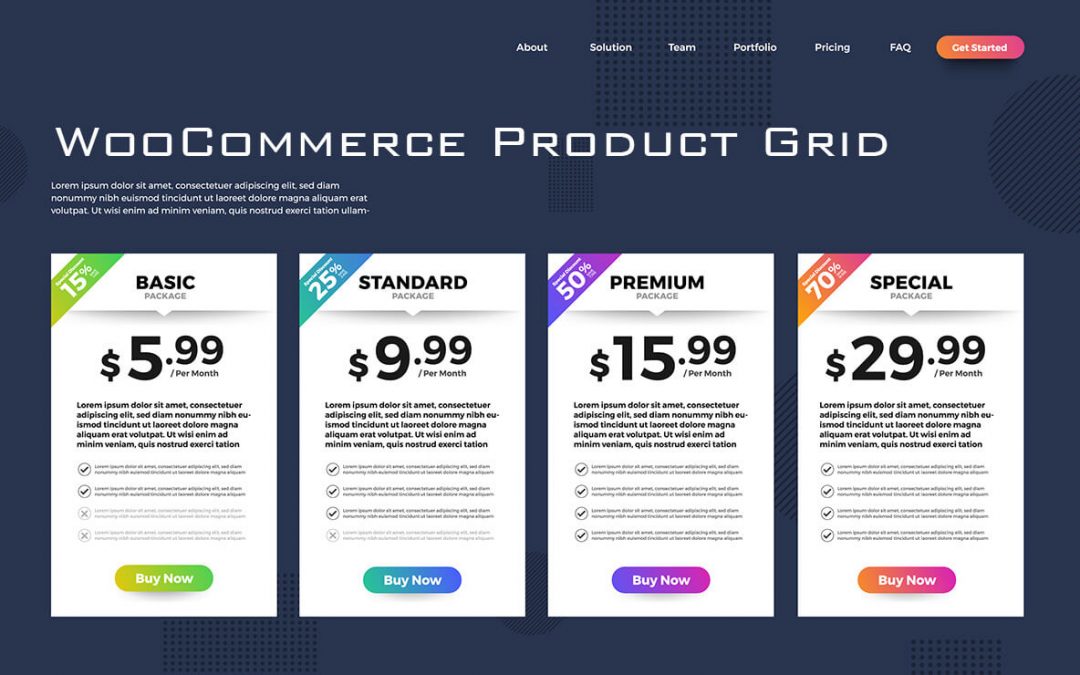 WooCommerce Filterable Grid