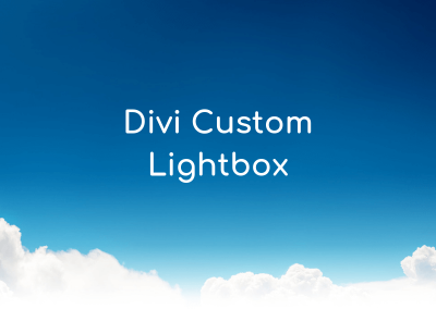 Divi Custom Lightbox