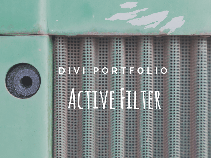 Divi Filterable Portfolio Active Filter Link