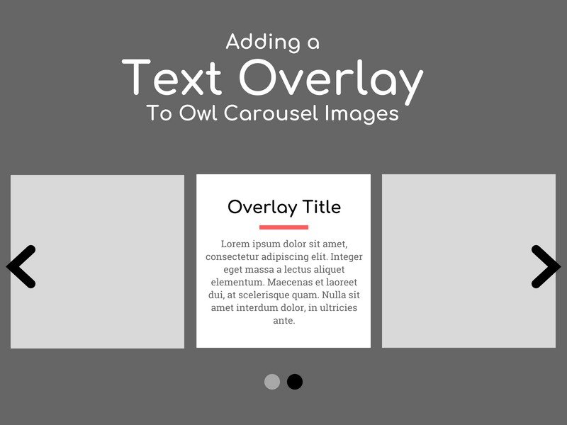 Adding a Text Overlay to Owl Carousel Images